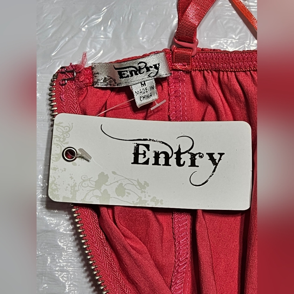 Coral Pink with White Trim Dress - Picture 5 of 5